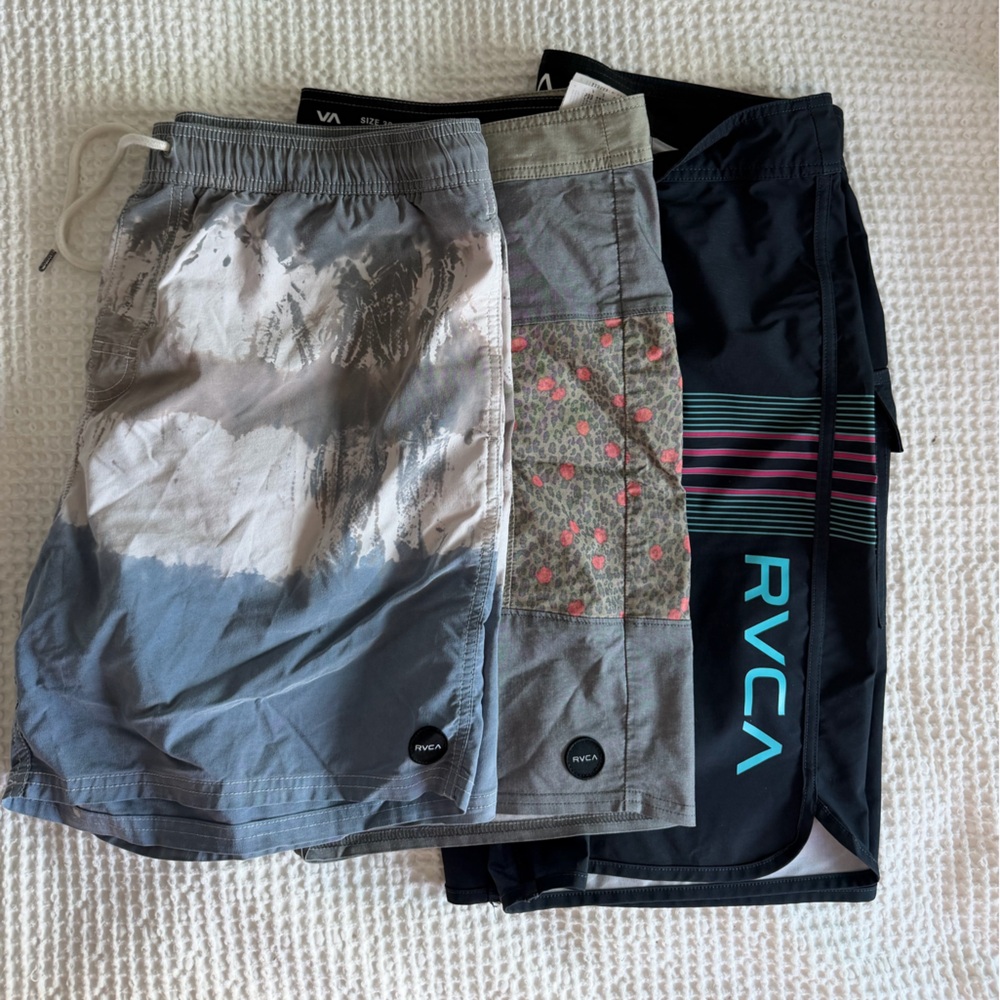 RVCA Multicolor Men's Swim Shorts Trio